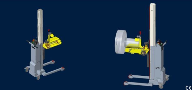 Tool solleva prodotti con slitta di carico